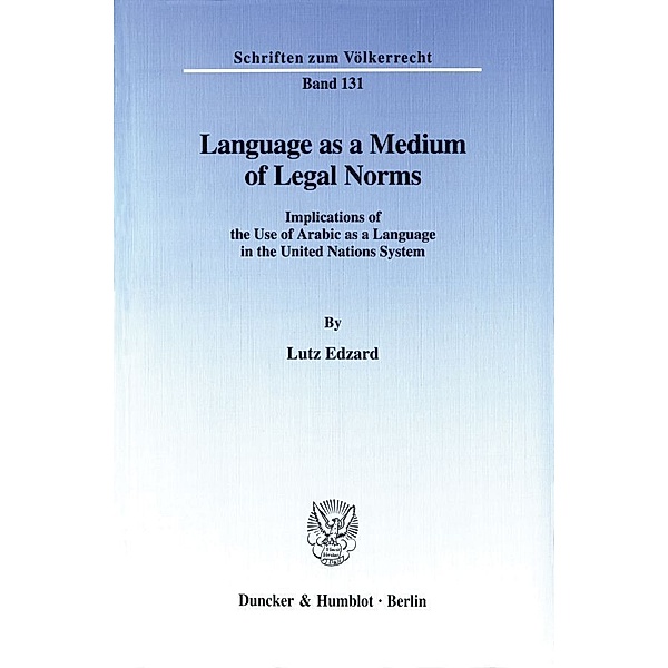 Language as a Medium of Legal Norms., Lutz Edzard