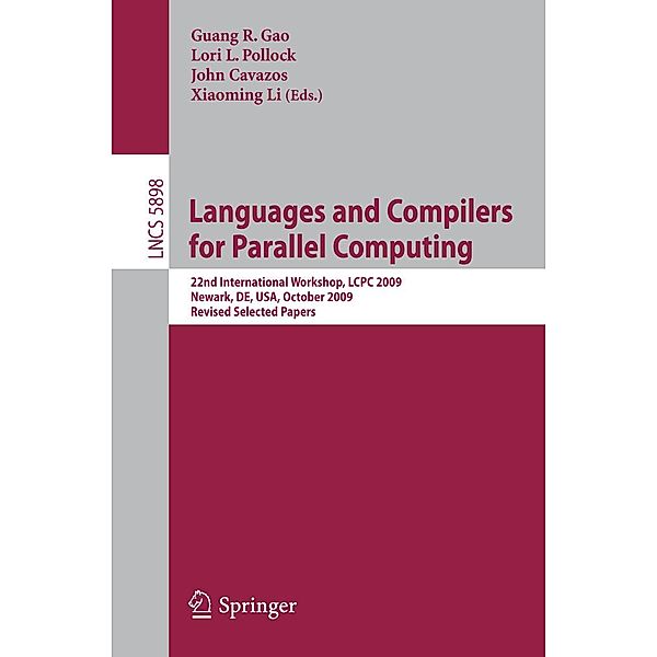 Languages and Compilers for Parallel Computing / Lecture Notes in Computer Science Bd.5898