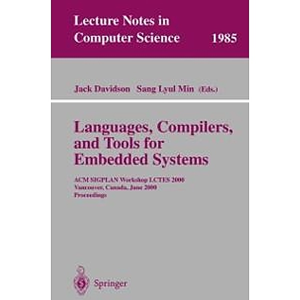 Languages, Compilers, and Tools for Embedded Systems / Lecture Notes in Computer Science Bd.1985