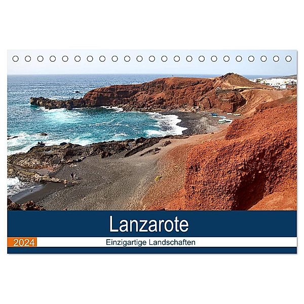 Lanzarote - Einzigartige Landschaften (Tischkalender 2024 DIN A5 quer), CALVENDO Monatskalender, Jakob Otto