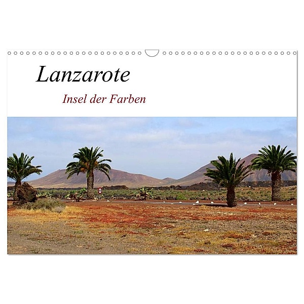 Lanzarote - Insel der Farben (Wandkalender 2024 DIN A3 quer), CALVENDO Monatskalender, Helia