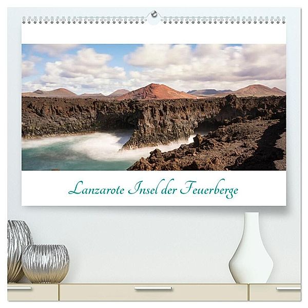 Lanzarote - Insel der Feuerberge (hochwertiger Premium Wandkalender 2024 DIN A2 quer), Kunstdruck in Hochglanz, AJ Beuck