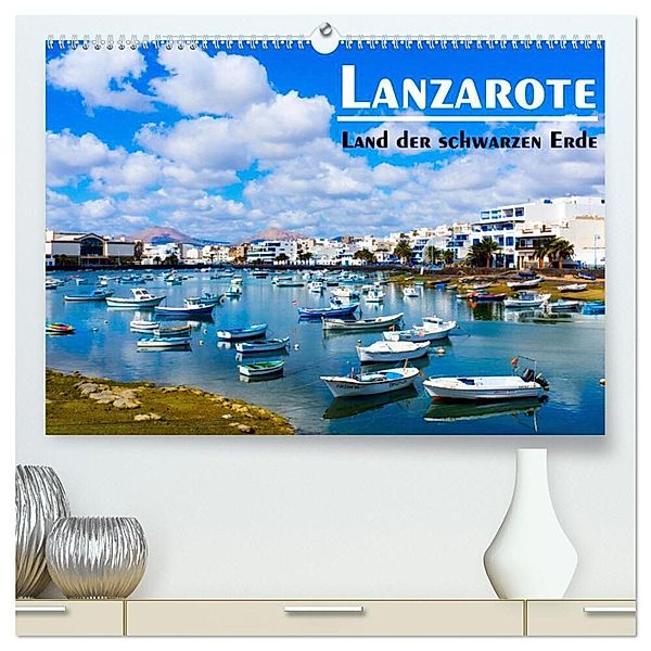 Lanzarote - Land der schwarzen Erde (hochwertiger Premium Wandkalender 2024 DIN A2 quer), Kunstdruck in Hochglanz, VogtArt
