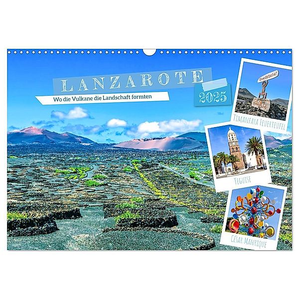Lanzarote - Wo die Vulkane die Landschaft formten (Wandkalender 2025 DIN A3 quer), CALVENDO Monatskalender, Calvendo, Dieter Meyer