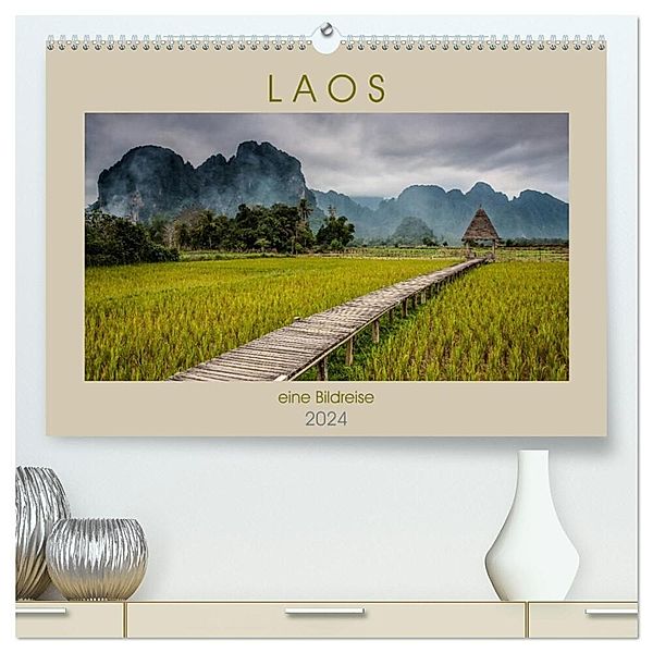 Laos - eine Bildreise (hochwertiger Premium Wandkalender 2024 DIN A2 quer), Kunstdruck in Hochglanz, Sebastian Rost