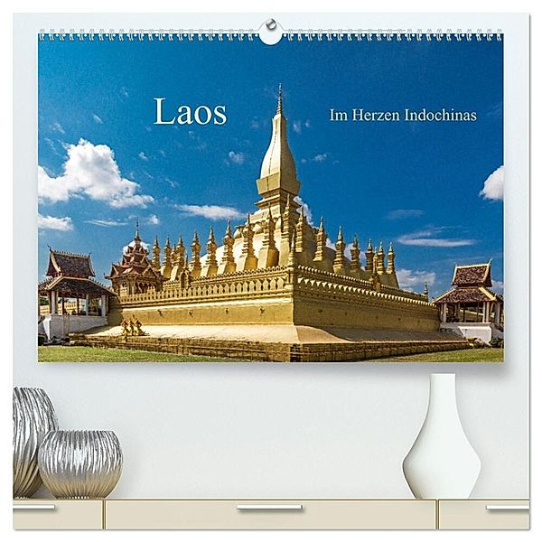 Laos - Im Herzen Indochinas (hochwertiger Premium Wandkalender 2025 DIN A2 quer), Kunstdruck in Hochglanz, Calvendo, Harry Müller