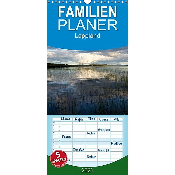 Lappland - Familienplaner hoch (Wandkalender 2021 , 21 cm x 45 cm, hoch), Oliver Schwenn