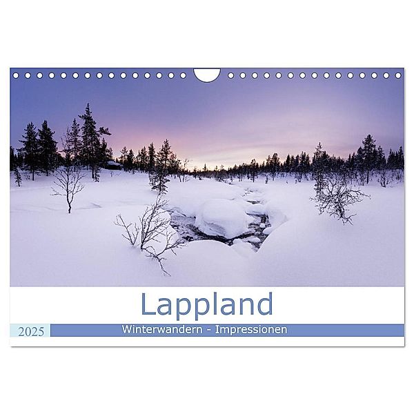 Lappland - Winterwandern Impressionen (Wandkalender 2025 DIN A4 quer), CALVENDO Monatskalender, Calvendo, Rolf Dietz