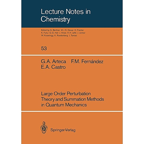Large Order Perturbation Theory and Summation Methods in Quantum Mechanics / Lecture Notes in Chemistry Bd.53, Gustavo A. Arteca, Francisco M. Fernandez, Eduardo A. Castro