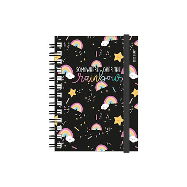 Large Weekly Spiral Bound Diary 12 Month 2023 - Rainbow