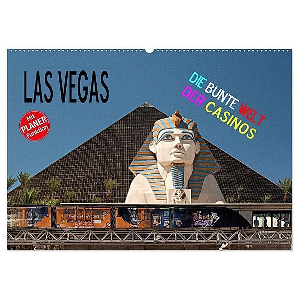 Las Vegas - Die bunte Welt der Casinos (Wandkalender 2024 DIN A2 quer), CALVENDO Monatskalender, Christian Hallweger