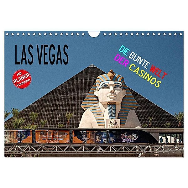 Las Vegas - Die bunte Welt der Casinos (Wandkalender 2024 DIN A4 quer), CALVENDO Monatskalender, Christian Hallweger