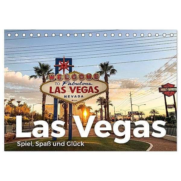 Las Vegas - Spiel, Spaß und Glück (Tischkalender 2024 DIN A5 quer), CALVENDO Monatskalender, M. Scott