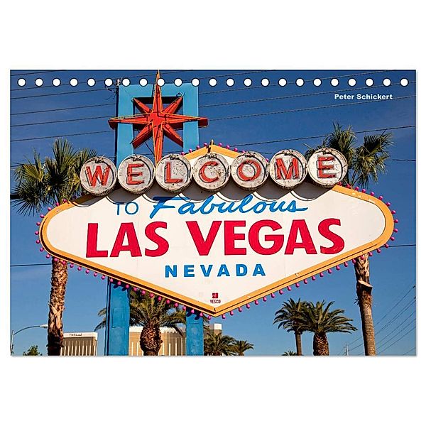 Las Vegas (Tischkalender 2025 DIN A5 quer), CALVENDO Monatskalender, Calvendo, Peter Schickert