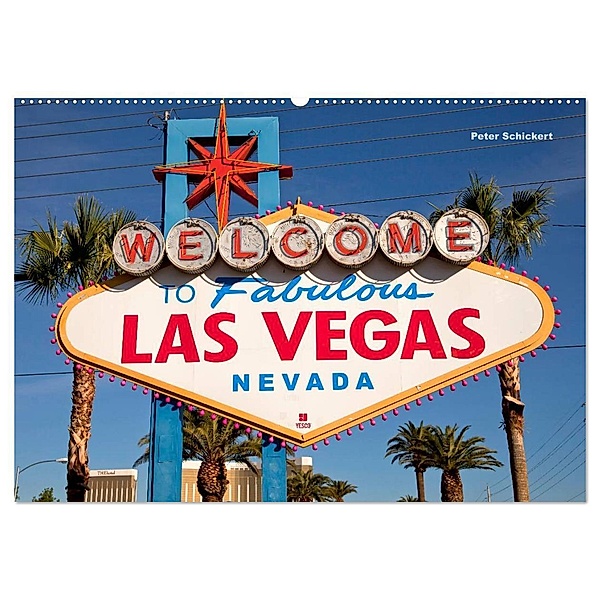 Las Vegas (Wandkalender 2024 DIN A2 quer), CALVENDO Monatskalender, Peter Schickert