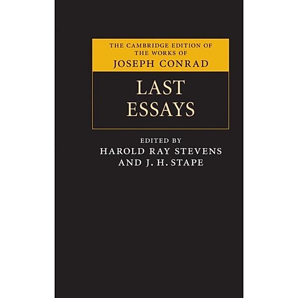 Last Essays, Joseph Conrad