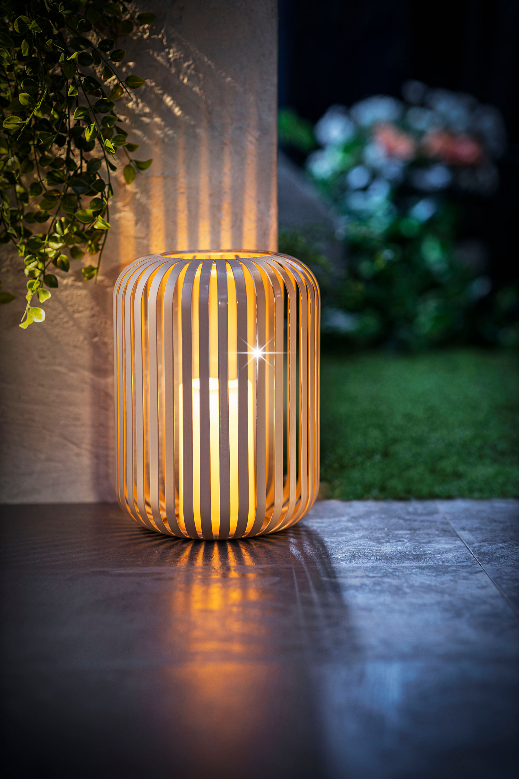 Laterne Lucerna inkl. LED-Kerze, taupe, 27cm | Weltbild.de