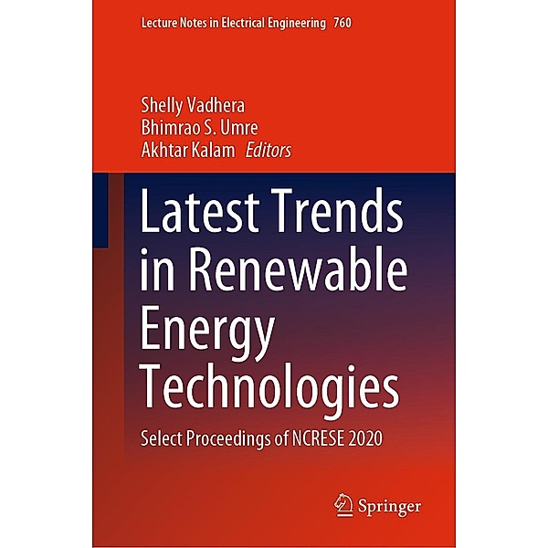 Latest Trends in Renewable Energy Technologies / Lecture Notes in Electrical Engineering Bd.760