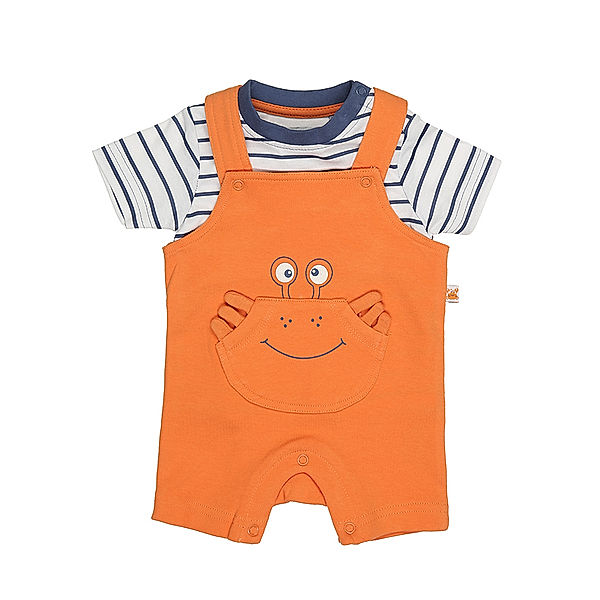 BLUE SEVEN Latzhose FUNNY CRAB mit T-Shirt in orange