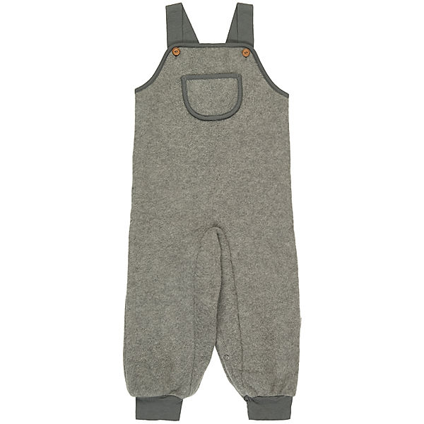 finkid Latzhose KEINU WOOL in charcoal