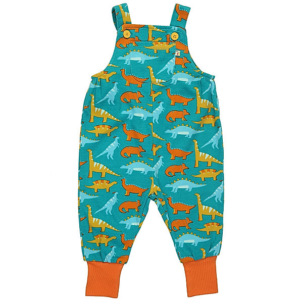 frugi Latzhose PARSNIP - DINOS in blau