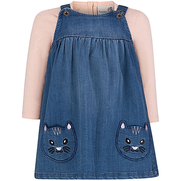 happy girls Latzkleid KATT 2-teilig in jeans blue