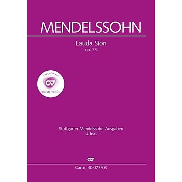 Lauda Sion op.73, Klavierauszüge, Felix Mendelssohn Bartholdy