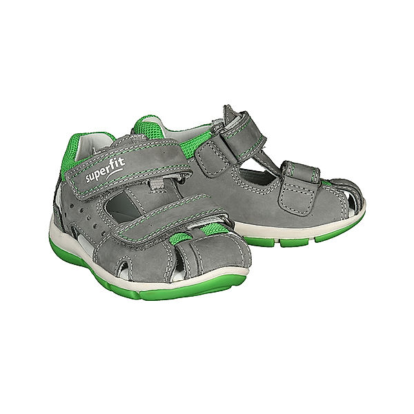 Superfit Lauflern-Sandalen FREDDY MULTI mit Zehenschutz in grau