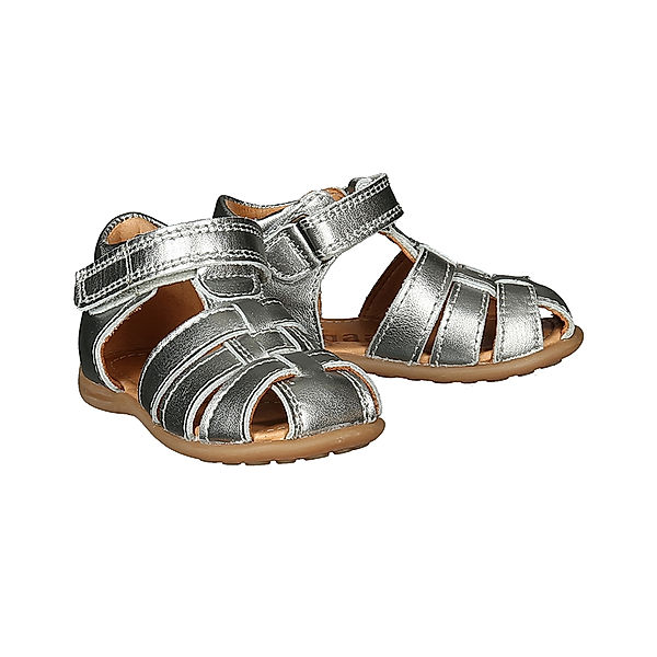 bisgaard Lauflern-Sandalen MINI mit Zehenschutz in silber