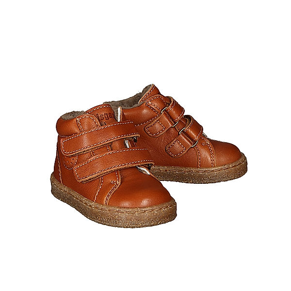 bisgaard Lauflern-Schuhe VELCRO MINI gefüttert in cognac