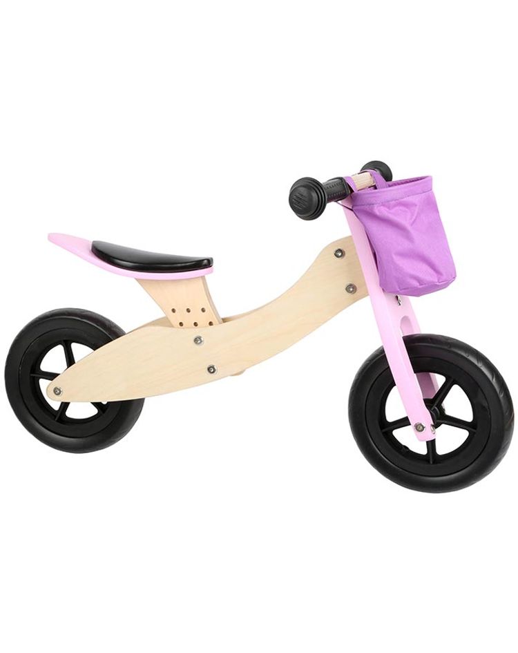 Laufrad TRIKE MAXI 2in1 aus Holz in rosa kaufen | tausendkind.at