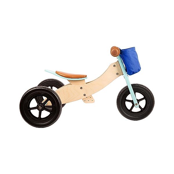 small foot® Laufrad TRIKE MAXI 2in1 aus Holz in türkis