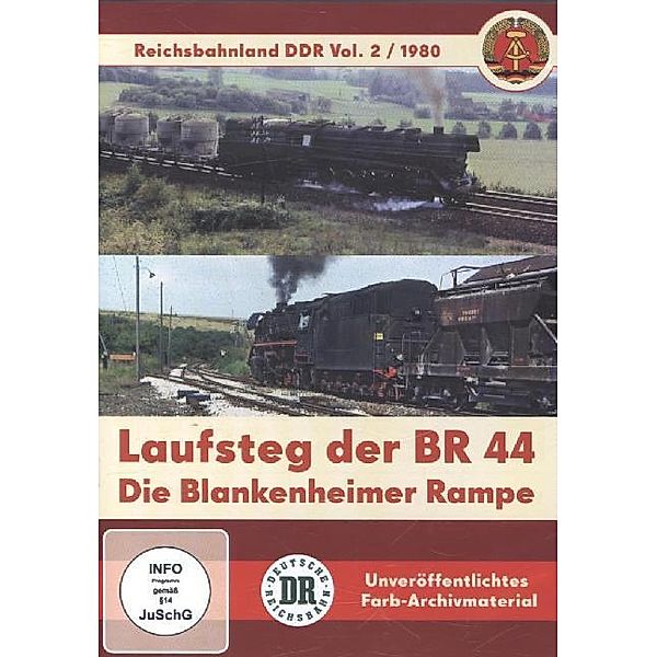 Laufsteg der BR 44 - Die Blankenheimer Rampe - Reichsbahnland DDR.Vol.2,DVD