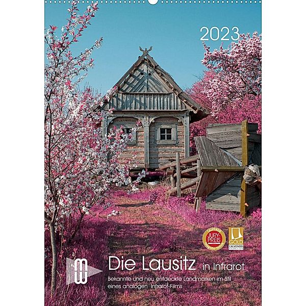 Lausitzer Landmarken in Infrarot (Wandkalender 2023 DIN A2 hoch), Martin Winzer