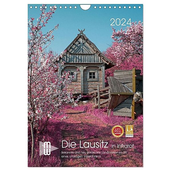 Lausitzer Landmarken in Infrarot (Wandkalender 2024 DIN A4 hoch), CALVENDO Monatskalender, Martin Winzer