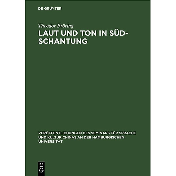 Laut und Ton in Süd-Schantung, Theodor Bröring