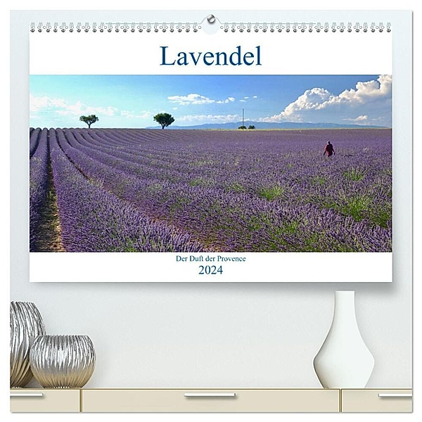 Lavendel. Der Duft der Provence (hochwertiger Premium Wandkalender 2024 DIN A2 quer), Kunstdruck in Hochglanz, Reinhard Werner