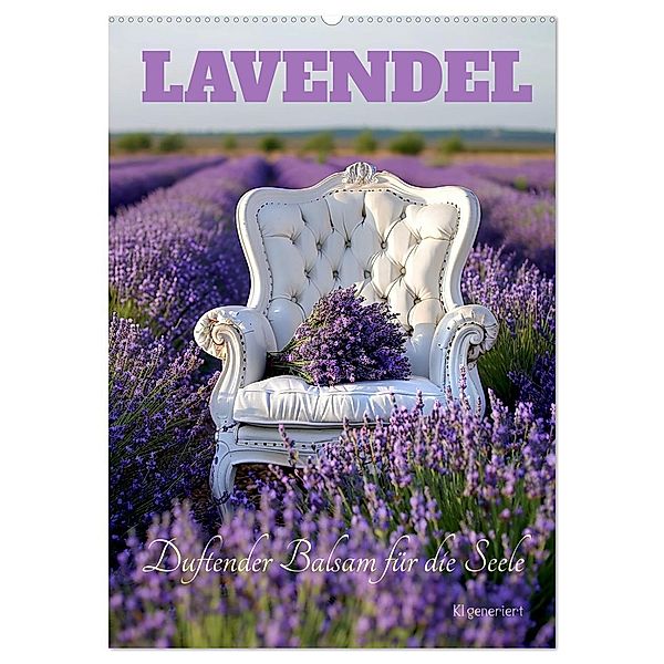 Lavendel (Wandkalender 2025 DIN A2 hoch), CALVENDO Monatskalender, Calvendo, Cathrin Illgen