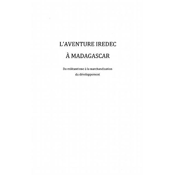 L'aventure iredec A madagascar- du mili / Hors-collection, Laure Mouroux