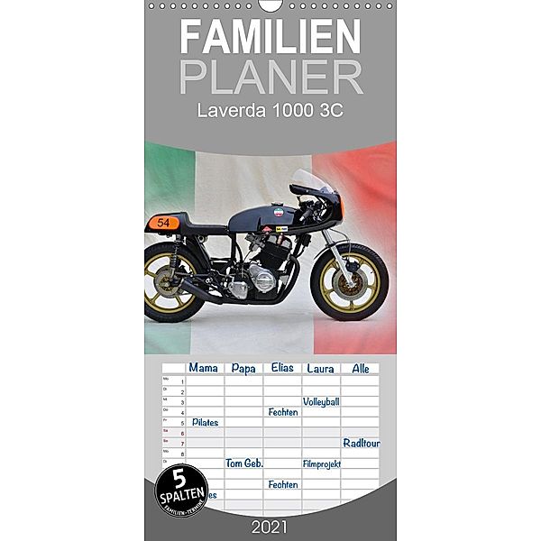 Laverda 1000 3C - Familienplaner hoch (Wandkalender 2021 , 21 cm x 45 cm, hoch), Ingo Laue