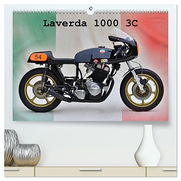 Laverda 1000 3C (hochwertiger Premium Wandkalender 2024 DIN A2 quer), Kunstdruck in Hochglanz, Ingo Laue