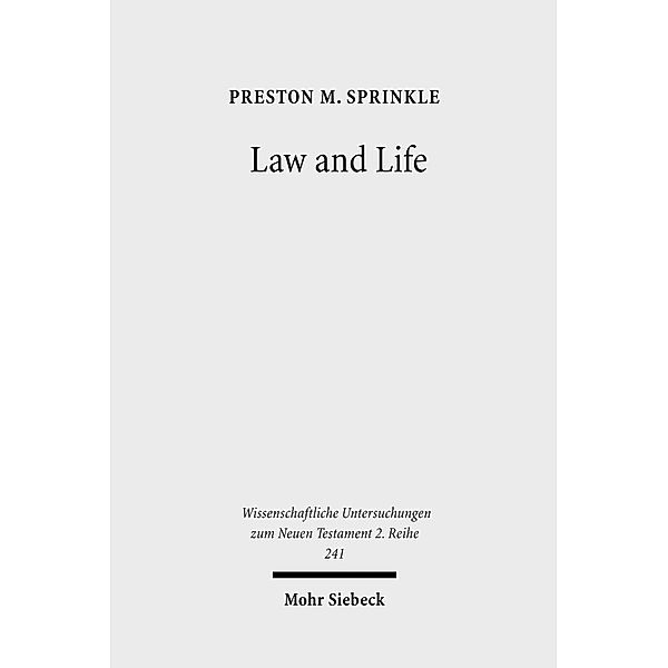 Law and Life, Preston M. Sprinkle