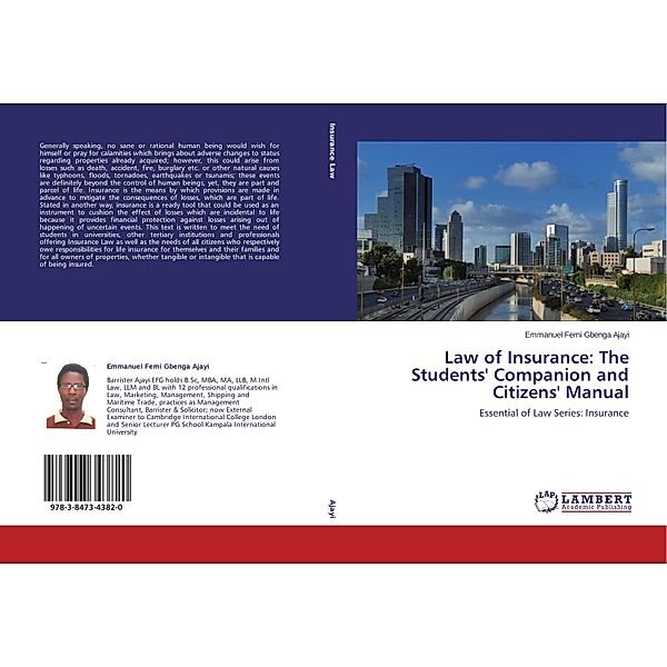 Law of Insurance: The Students' Companion and Citizens' Manual, Emmanuel Femi Gbenga Ajayi