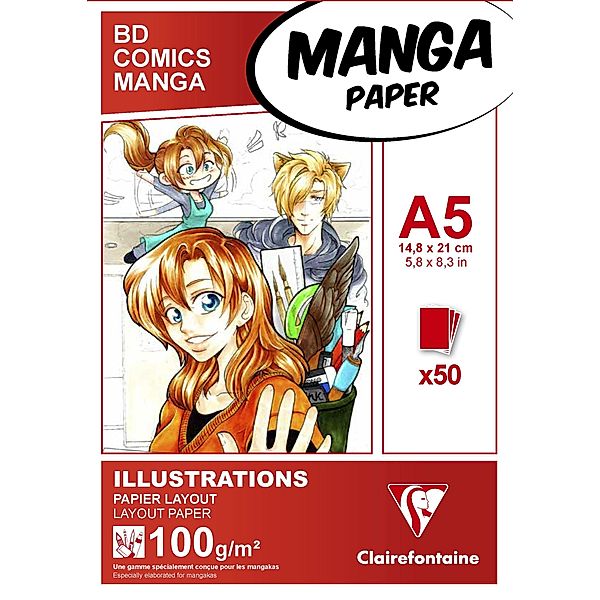 Layoutblock für Mangas und Comics A5 50 Blatt 100g