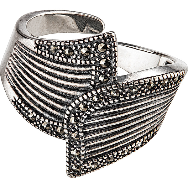 LdV Ring „Merida“ mit Markasit, 925 Silber