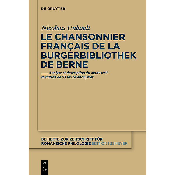 Le chansonnier français de la Burgerbibliothek de Berne, Nicolaas Unlandt
