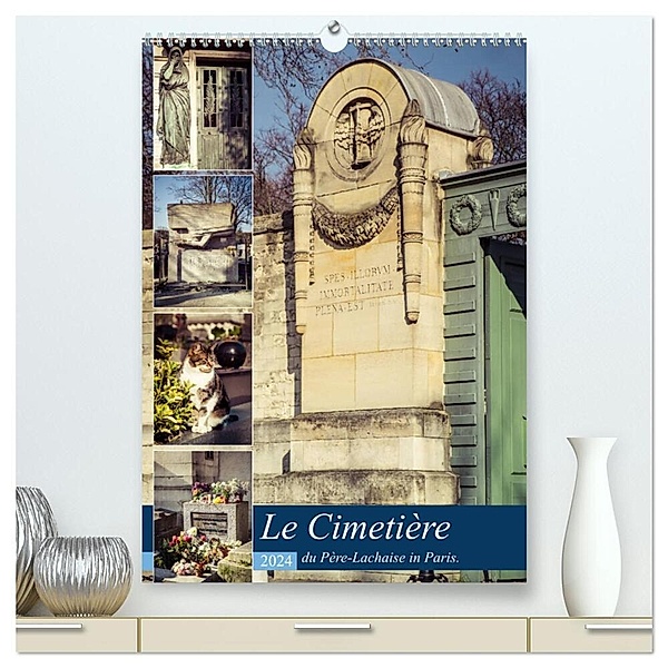Le Cimetière du Père-Lachaise in Paris (hochwertiger Premium Wandkalender 2024 DIN A2 hoch), Kunstdruck in Hochglanz, Jürgen Creutzburg