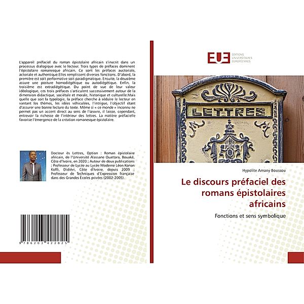 Le discours préfaciel des romans épistolaires africains, Hypolite Amany Boussou