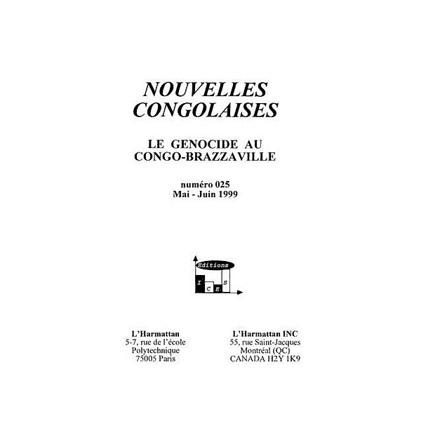 LE GENOCIDE AU CONGO-BRAZZAVILLE / Hors-collection, Collectif