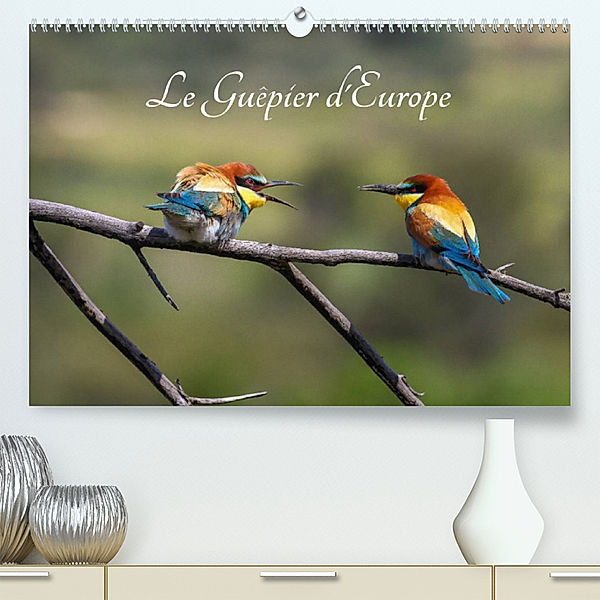 Le Guêpier d'Europe - Merops Apiaster (Premium, hochwertiger DIN A2 Wandkalender 2023, Kunstdruck in Hochglanz), Djamal Makhloufi